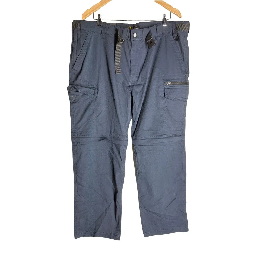 BC Clothing Convertible Stretch Cargo Hiking Pants/Shorts Zip Pocket 2XL X 32